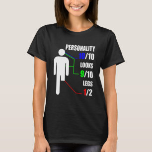 Personaliteit ziet been Amputatie Handicap Amputee T-shirt