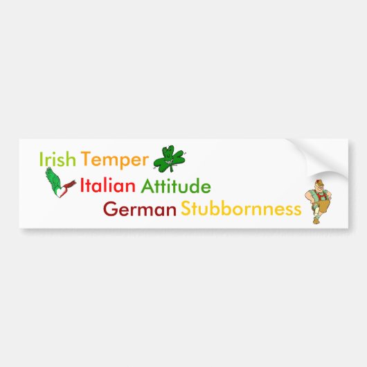 Personaliteitsaspecten verbonden met erfgoed bumpersticker (Voorkant)