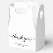 Personaliz Chic Script Dank je bruiloft Bedankdoosjes (Geopend)