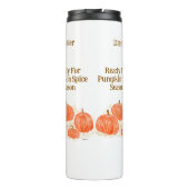 PERSONALIZ Pompoen Kruid Seizoen Waterverf Pompoen Thermosbeker (Achterkant)