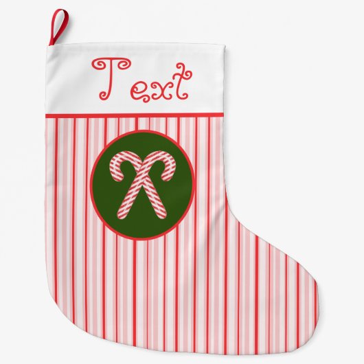 Personaliz snoepriet kerststaart grote kerstsok (Voorkant)