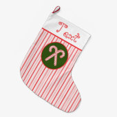 Personaliz snoepriet kerststaart grote kerstsok (Voorkant (Hangend))