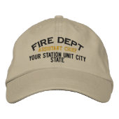 Personalizable Assistant Chief Firefighter Hat Geborduurde Pet (Voorkant)
