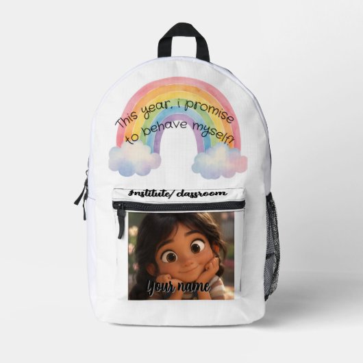 Personalizable back-to-school Bedrukte Rugzak (Voorkant)