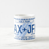Personalizable Boarding Pass Mug for Travel Fans Koffiemok (Center)