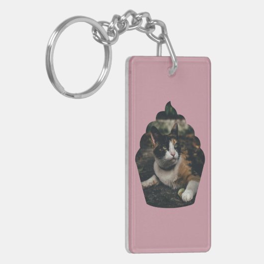 Personalizable Cupcake Pet Owner Keychain (Voorkant Links)