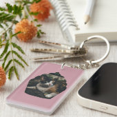 Personalizable Cupcake Pet Owner Keychain (Voorkant Rechts)