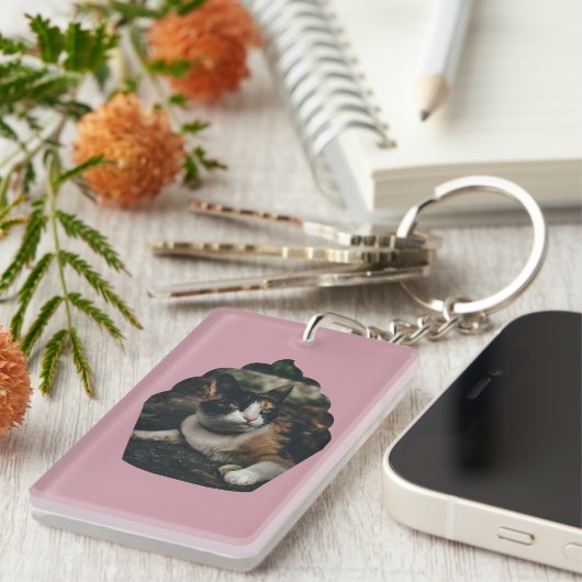 Personalizable Cupcake Pet Owner Keychain (Voorkant Rechts)