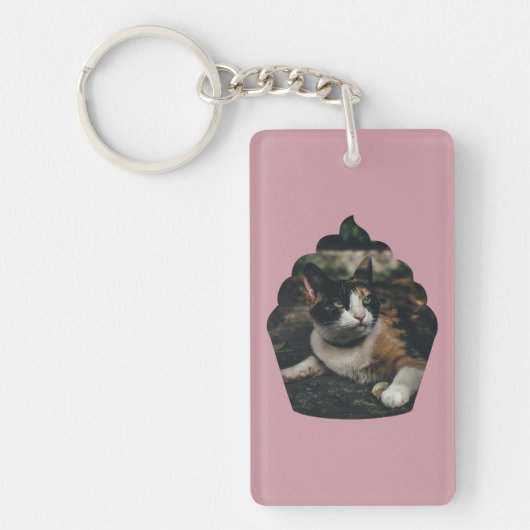 Personalizable Cupcake Pet Owner Keychain (Voorkant)