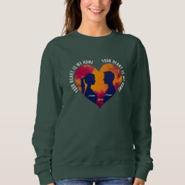 Personalizable Heart Home Romantic Couple Women's  Trui