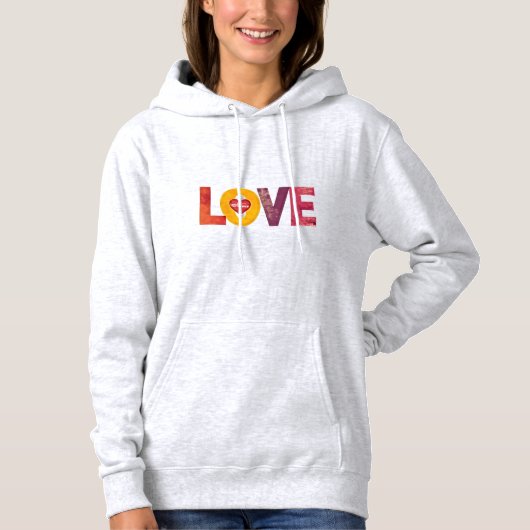 Personalizable Valentine's Day Heart Love Women's  Hoodie (Voorkant)