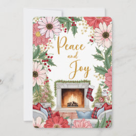 Personalizable Vintage  Flat Holiday Card  Feestdagenkaart