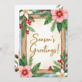 Personalizable Vintage  Flat Holiday Card  Feestdagenkaart (Voorkant / Achterkant)