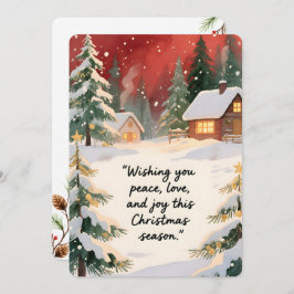 Personalizable Vintage  Flat Holiday Card  Feestdagenkaart