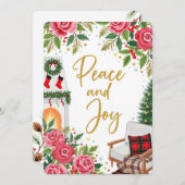 Personalizable Vintage  Flat Holiday Card  Feestdagenkaart (Voorkant / Achterkant)