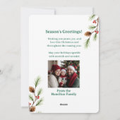 Personalizable Vintage  Flat Holiday Card  Feestdagenkaart (Achterkant)