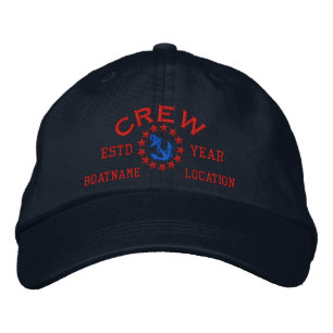 Personalizable YEAR and Names Crew Yacht Flag Geborduurde Pet