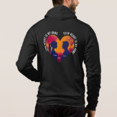 Personalizable Your Heart Is My Home Couple Hoodie (Achterkant)