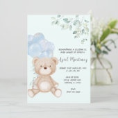 Personalizada Boy Baby shower Invitación Kaart (Staand voorkant)