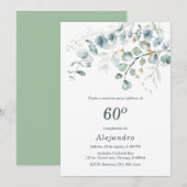 Personalizada Para Fiesta de 60 Cumpleaños Kaart (Voorkant / Achterkant)