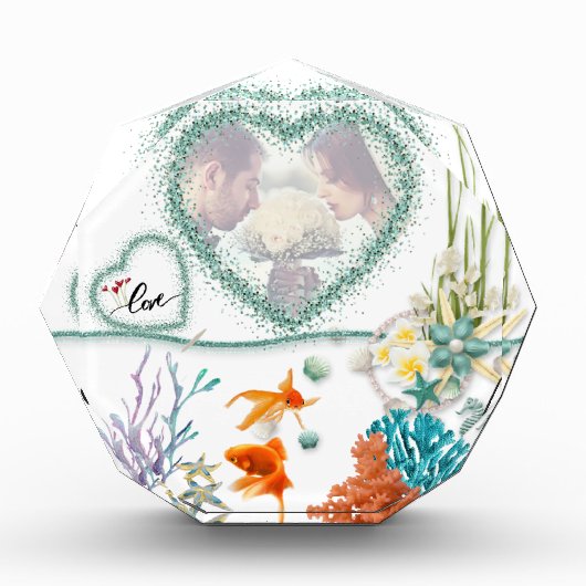 personalizado con corazones brillante fotoblokken (Voorkant)