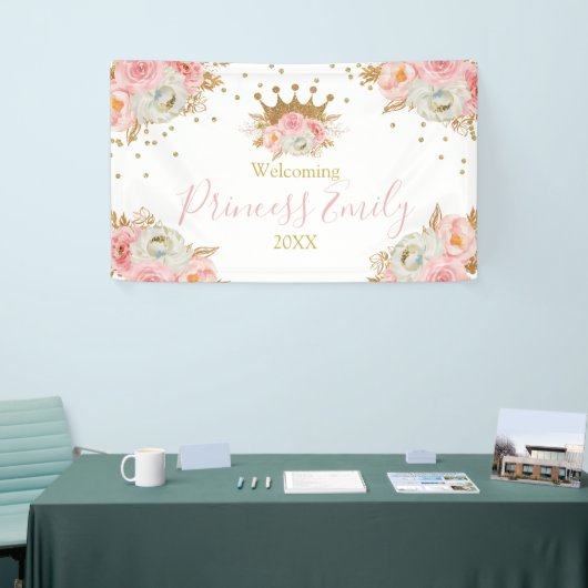 Personalizado de Banners Princesa Floral Rosa y Go (Beurs)