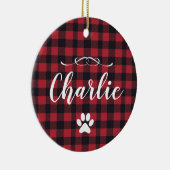 Personalizado de manto de búfalo navidades cachorr keramisch ornament (Rechts)