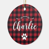 Personalizado de manto de búfalo navidades cachorr keramisch ornament (Links)