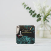  personalizar tarjeta de visita de belleza  vierkante visitekaartje (Staand voorkant)