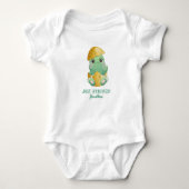 Personalizd Cute Dinosaur Egg is net aangekomen Romper (Voorkant)