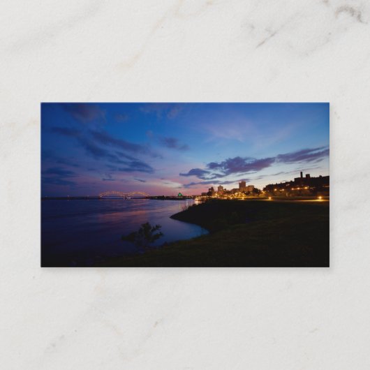 Personalize-2 Sided-Memphis Tennessee Skyline Visitekaartje (Voorkant)