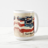 Personalize 2nd Amendment Coffee Mug USA Flag Koffiemok (Voorkant rechts)