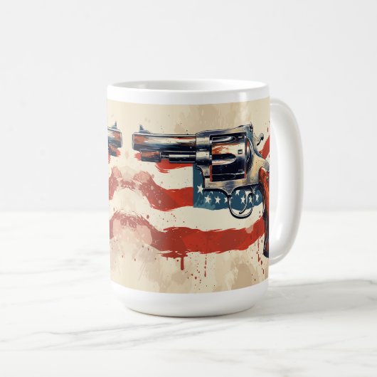 Personalize 2nd Amendment Coffee Mug USA Flag Koffiemok (Voorkant rechts)