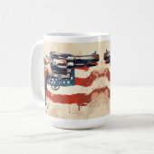Personalize 2nd Amendment Coffee Mug USA Flag Koffiemok (Voorkant links)