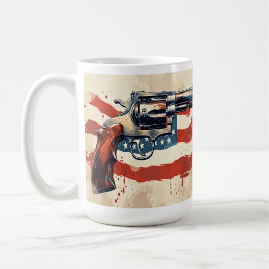 Personalize 2nd Amendment Coffee Mug USA Flag Koffiemok (Links)