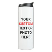 Personalize | Add Text, Photo,Logo or Design Here  Thermosbeker (Gedraaid links)