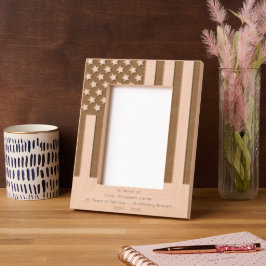 Personalize | American Flag Military Retirement Gegraveerde Lijstjes