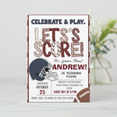 Personalize American FOOTBALL WATCH Party Kaart (Staand voorkant)