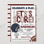 Personalize American FOOTBALL WATCH Party Kaart (Voorkant / Achterkant)