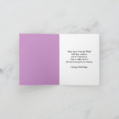 Personalize Anime Teenager Girl With Cake Kaart (Binnen)