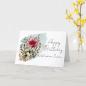 Personalize Artistic Wildflower Birthday Card Kaart (Gele Bloem)