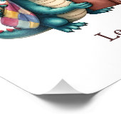 Personalize Baby Dragon Art Print Custom Kids Room Foto Afdruk (Hoek)