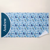 Personalize Baby Seals  Beach Towel Strandlaken (Voorkant)