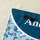 Personalize Baby Seals  Beach Towel Strandlaken (In situ)