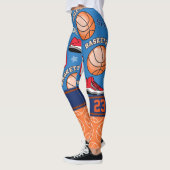 PERSONALIZE BASKETBALL NUMBER Sporty Patroon Leggings (Links)