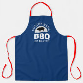 Personalize BBQ Pitmaster Griller Pork Lover Schort (Voorkant)