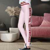 Personalize Be My Valentine Day Love Red Pink Gift Leggings