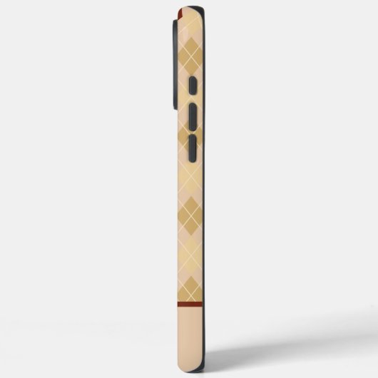 Personalize Beige Argyle iPhone / iPad case (Achterkant / Links)