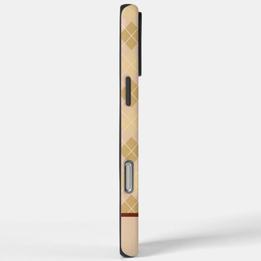 Personalize Beige Argyle iPhone / iPad case (Achterkant / Rechts)