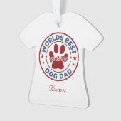 Personalize Best Dog Dad Yorkshire Ornament (voorkant)